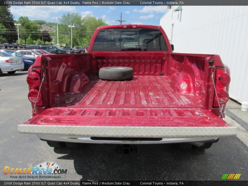 2008 Dodge Ram 3500 SLT Quad Cab 4x4 Dually Flame Red / Medium Slate Gray Photo #8