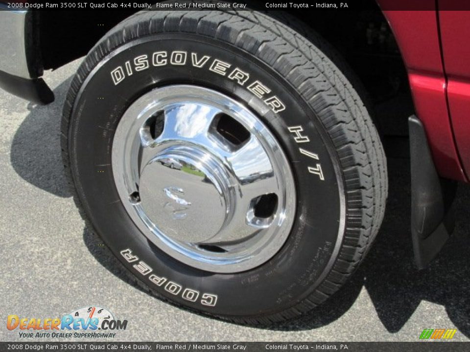 2008 Dodge Ram 3500 SLT Quad Cab 4x4 Dually Flame Red / Medium Slate Gray Photo #11