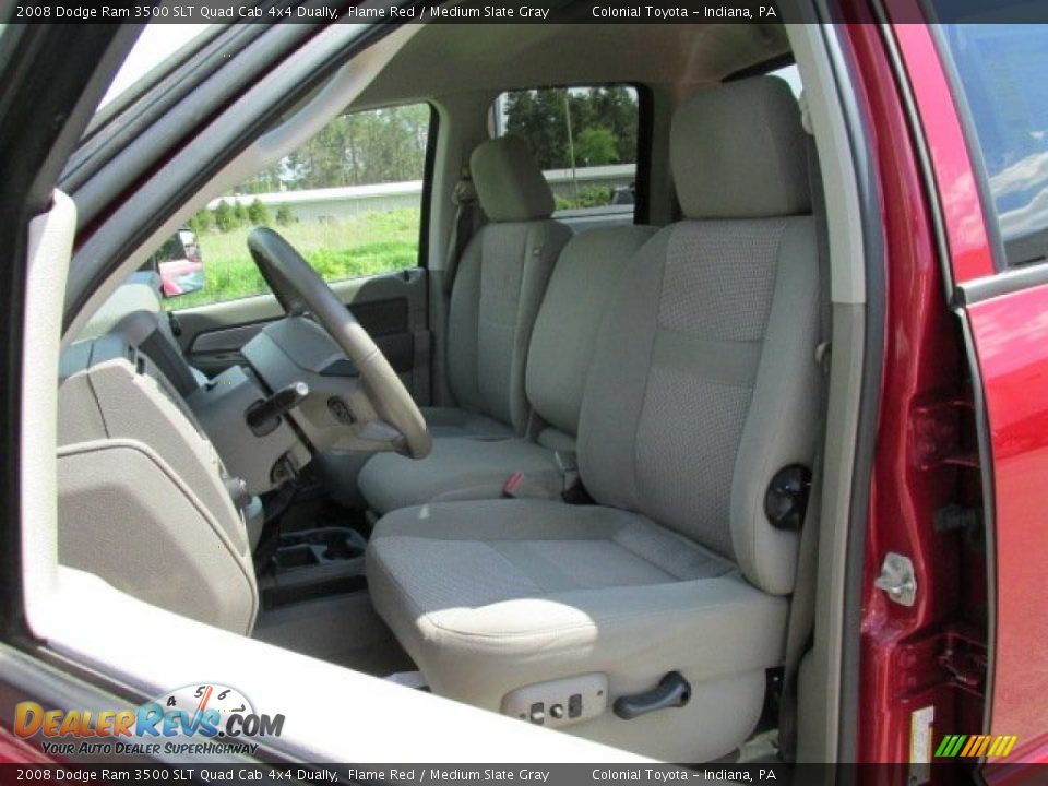 2008 Dodge Ram 3500 SLT Quad Cab 4x4 Dually Flame Red / Medium Slate Gray Photo #16