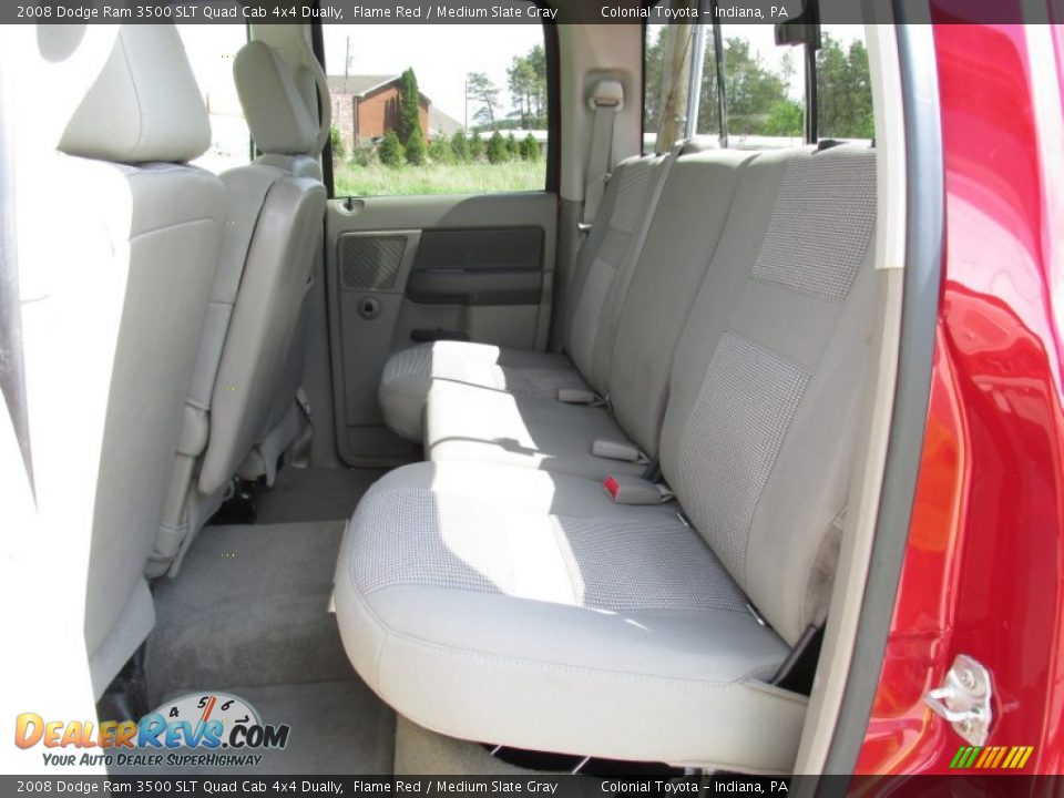 2008 Dodge Ram 3500 SLT Quad Cab 4x4 Dually Flame Red / Medium Slate Gray Photo #18
