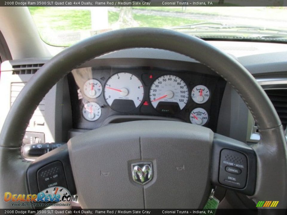 2008 Dodge Ram 3500 SLT Quad Cab 4x4 Dually Flame Red / Medium Slate Gray Photo #23