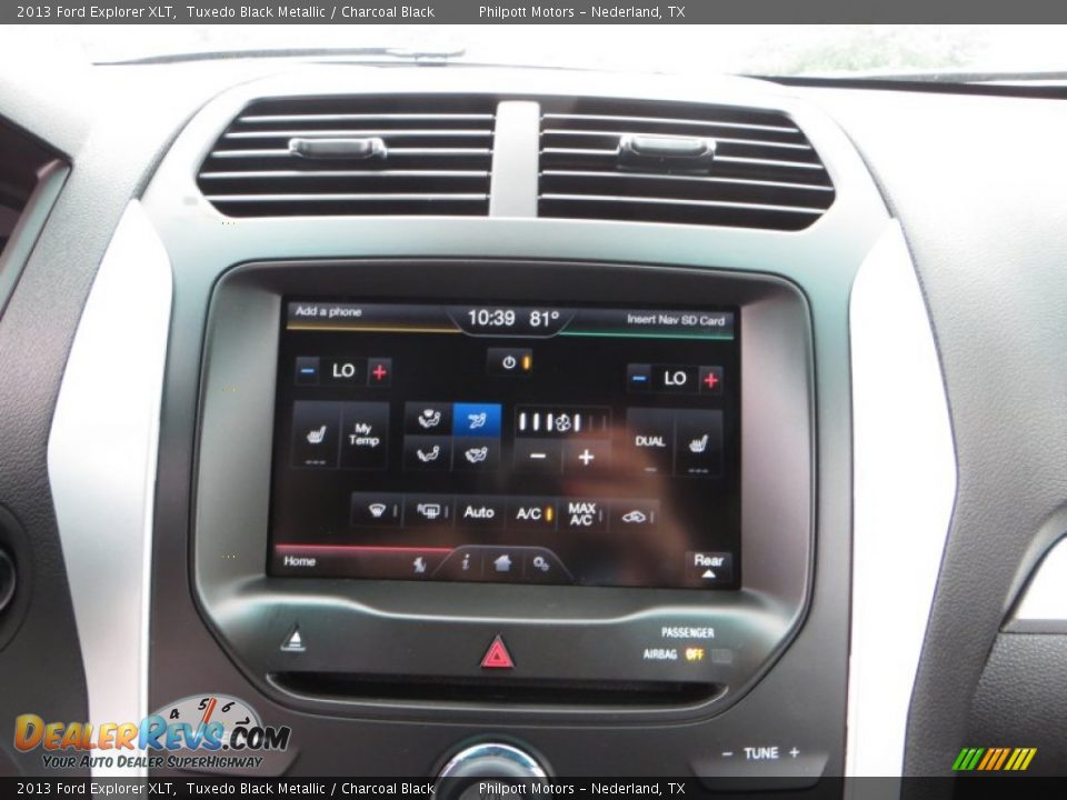 2013 Ford Explorer XLT Tuxedo Black Metallic / Charcoal Black Photo #28