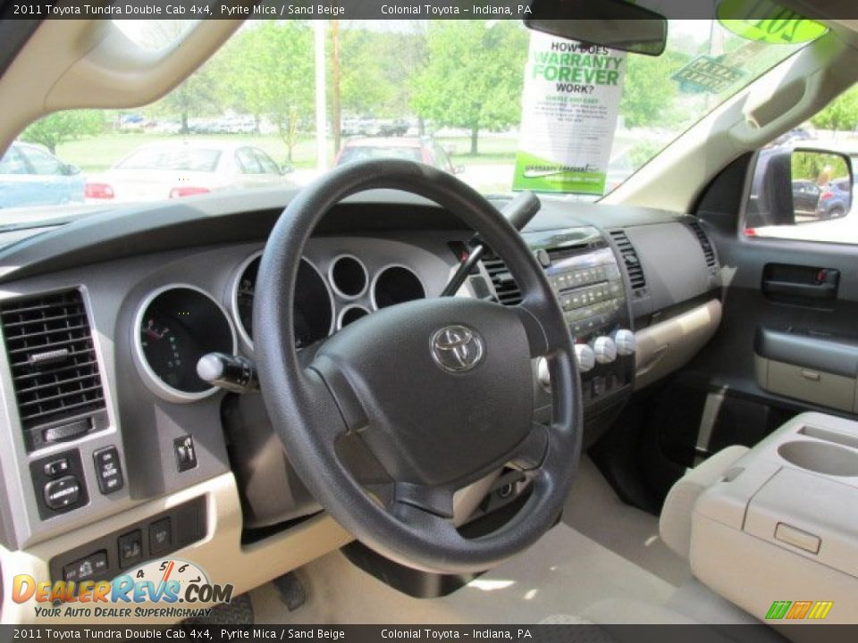 2011 Toyota Tundra Double Cab 4x4 Pyrite Mica / Sand Beige Photo #8