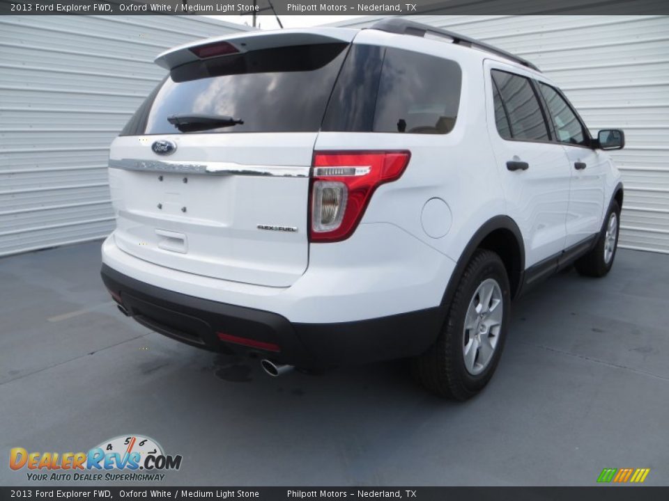 2013 Ford Explorer FWD Oxford White / Medium Light Stone Photo #4