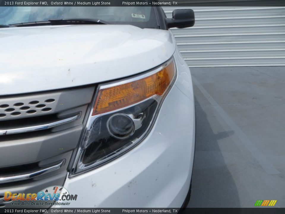 2013 Ford Explorer FWD Oxford White / Medium Light Stone Photo #9