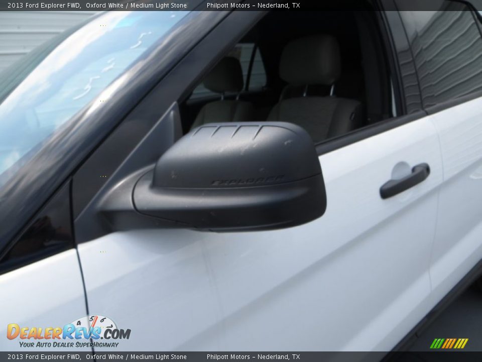 2013 Ford Explorer FWD Oxford White / Medium Light Stone Photo #12