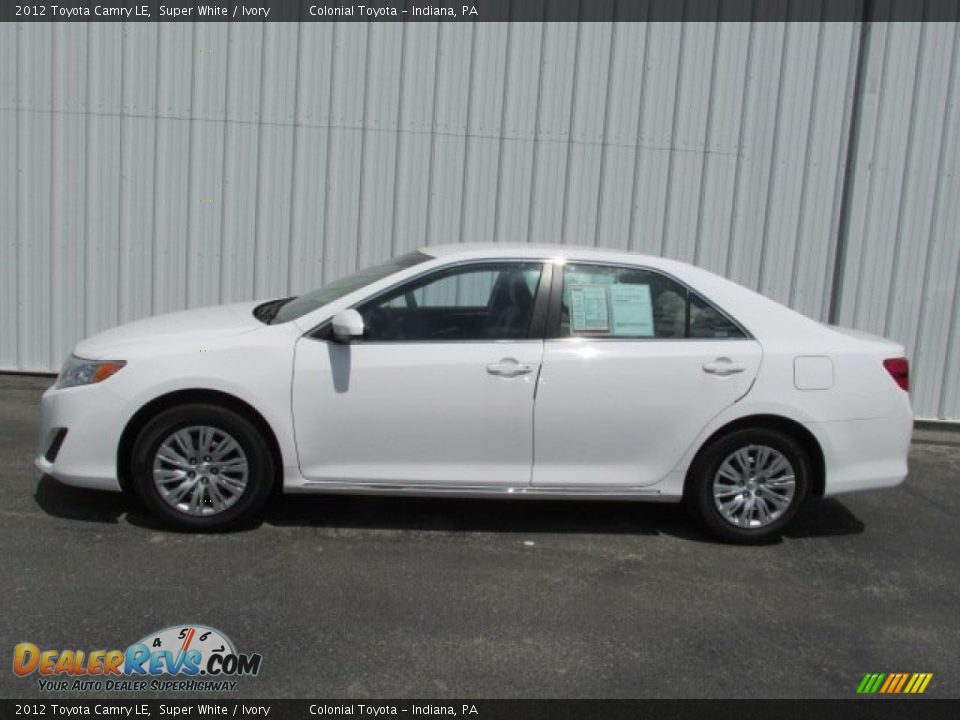 2012 Toyota Camry LE Super White / Ivory Photo #2