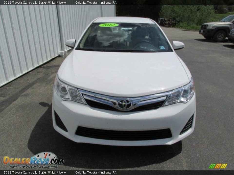 2012 Toyota Camry LE Super White / Ivory Photo #4