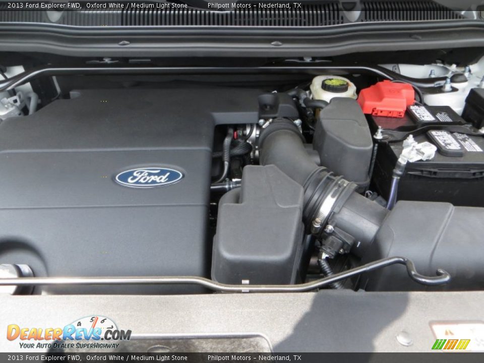 2013 Ford Explorer FWD Oxford White / Medium Light Stone Photo #15