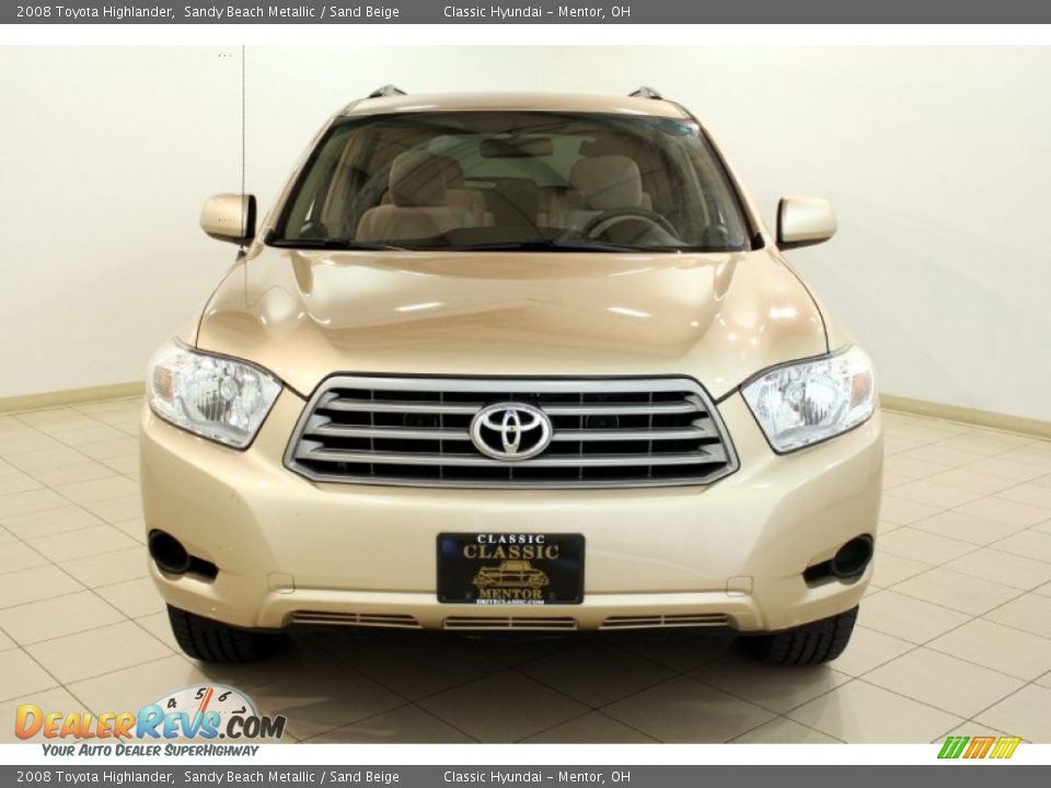 2008 Toyota Highlander Sandy Beach Metallic / Sand Beige Photo #2