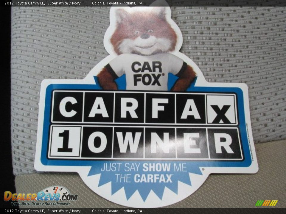 2012 Toyota Camry LE Super White / Ivory Photo #8
