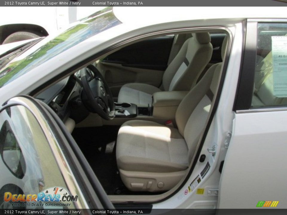 2012 Toyota Camry LE Super White / Ivory Photo #9
