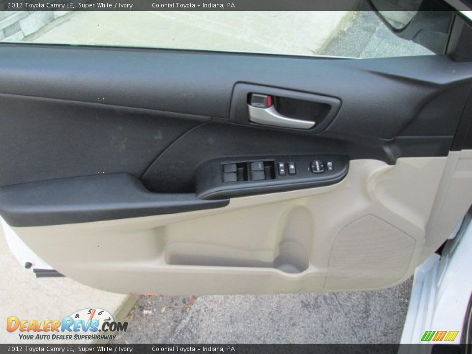 2012 Toyota Camry LE Super White / Ivory Photo #11