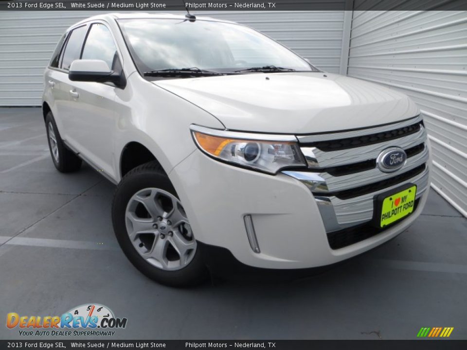 2013 Ford Edge SEL White Suede / Medium Light Stone Photo #1