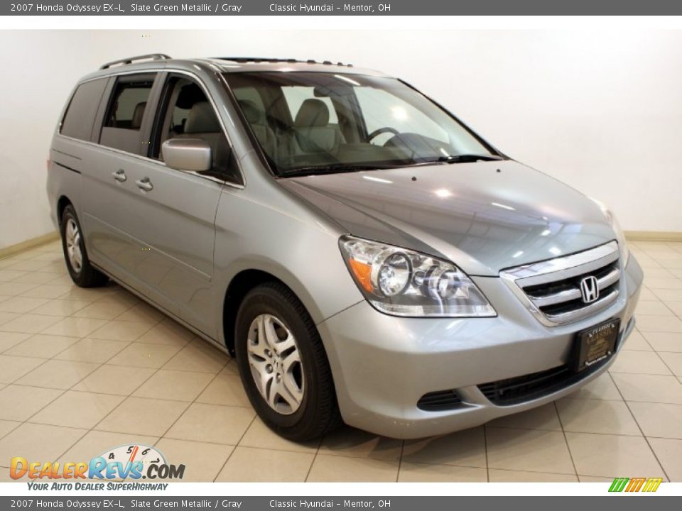 2007 Honda Odyssey EX-L Slate Green Metallic / Gray Photo #1