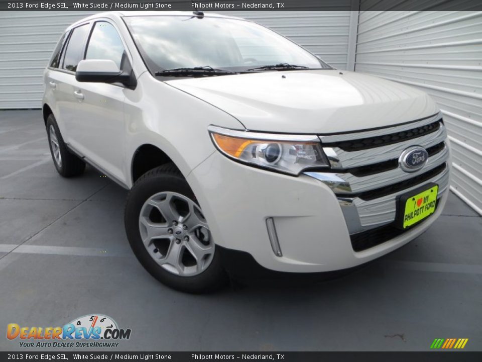 2013 Ford Edge SEL White Suede / Medium Light Stone Photo #2