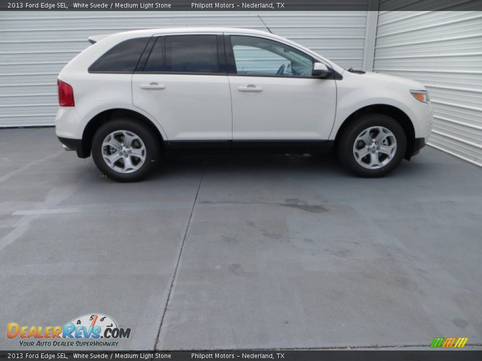 2013 Ford Edge SEL White Suede / Medium Light Stone Photo #3