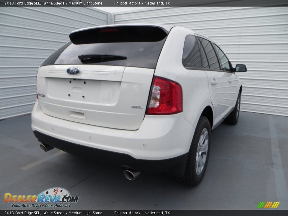 2013 Ford Edge SEL White Suede / Medium Light Stone Photo #4