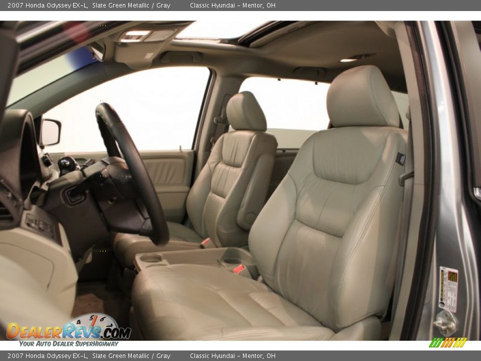 2007 Honda Odyssey EX-L Slate Green Metallic / Gray Photo #7