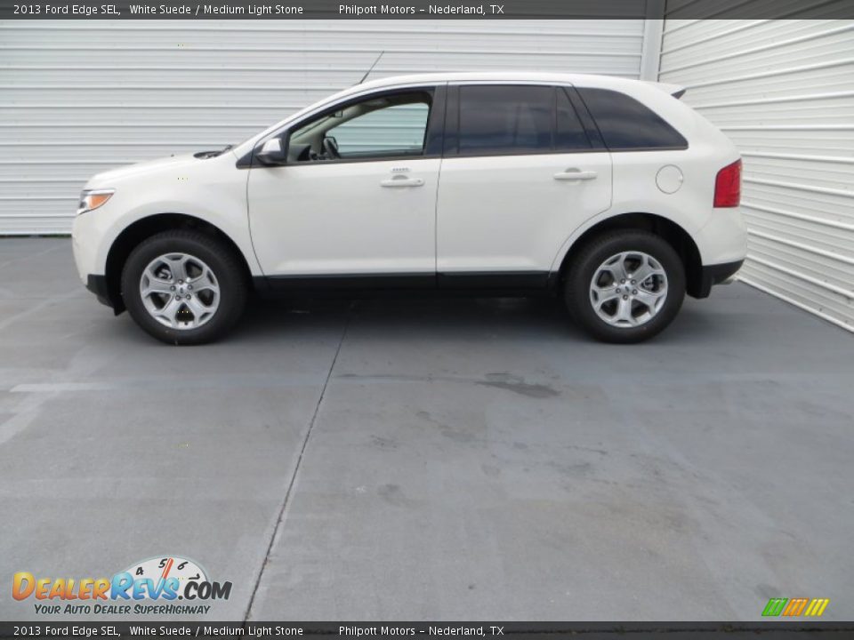 2013 Ford Edge SEL White Suede / Medium Light Stone Photo #8