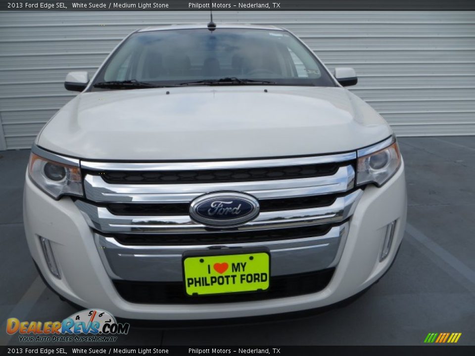 2013 Ford Edge SEL White Suede / Medium Light Stone Photo #10