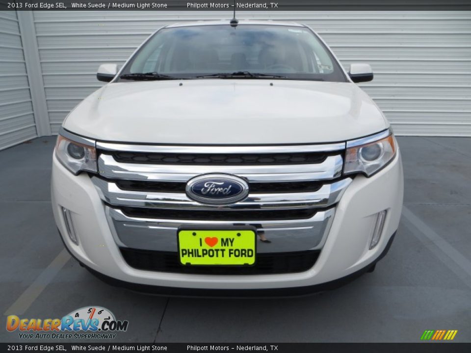 2013 Ford Edge SEL White Suede / Medium Light Stone Photo #11