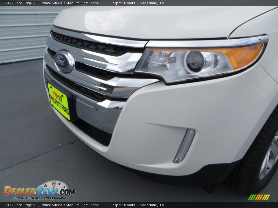 2013 Ford Edge SEL White Suede / Medium Light Stone Photo #13