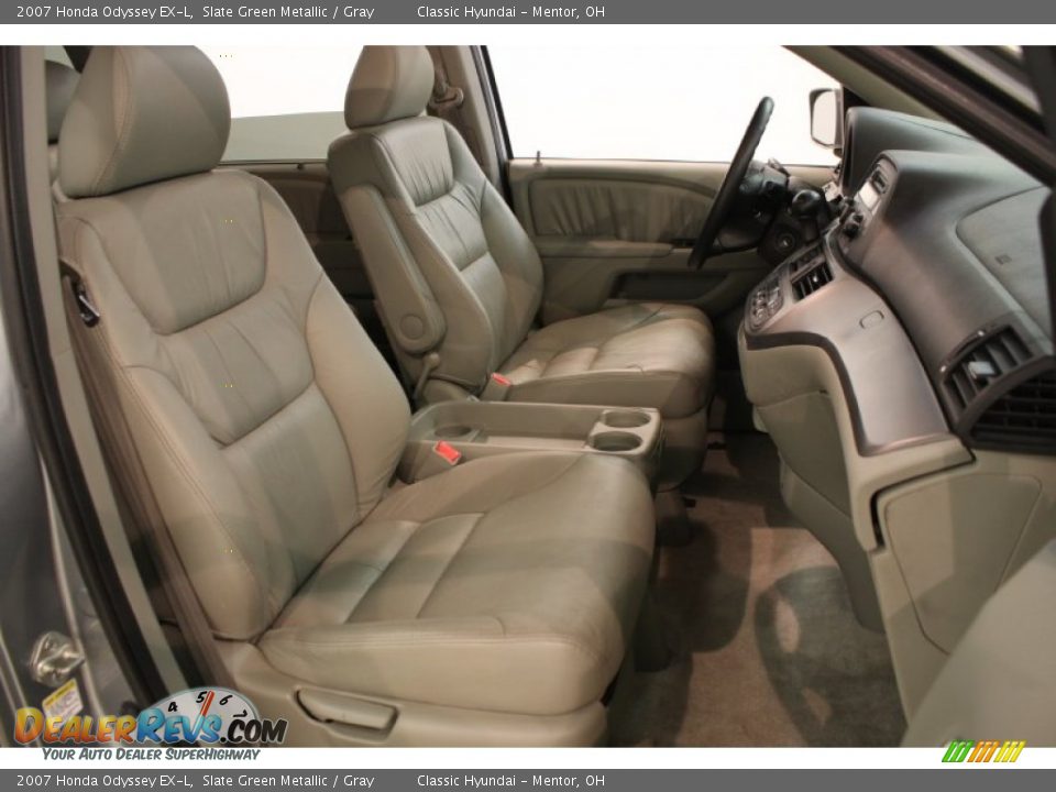 2007 Honda Odyssey EX-L Slate Green Metallic / Gray Photo #14