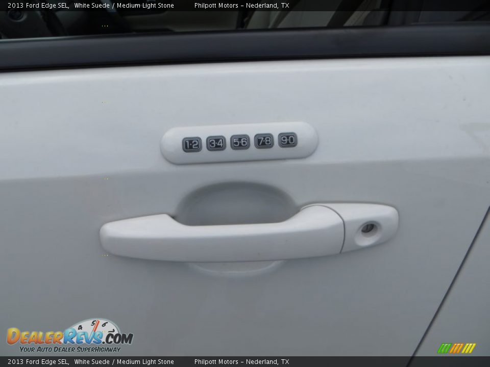 2013 Ford Edge SEL White Suede / Medium Light Stone Photo #16