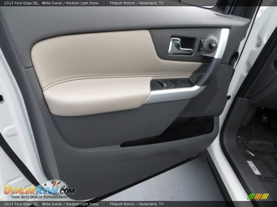 2013 Ford Edge SEL White Suede / Medium Light Stone Photo #23