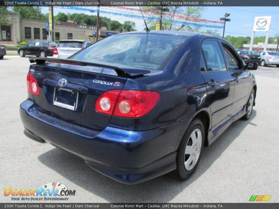 2006 Toyota Corolla S Indigo Ink Pearl / Dark Charcoal Photo #6