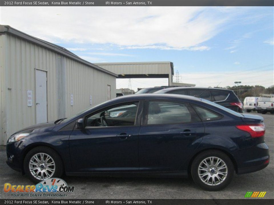 2012 Ford Focus SE Sedan Kona Blue Metallic / Stone Photo #4