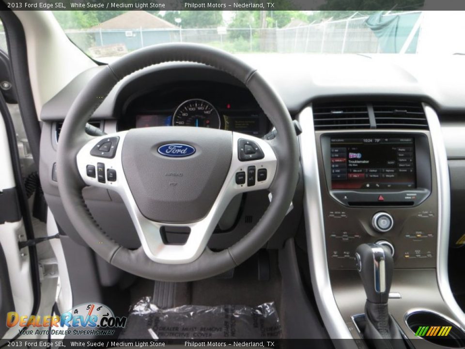 2013 Ford Edge SEL White Suede / Medium Light Stone Photo #31