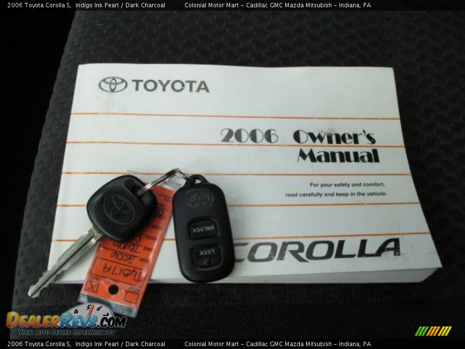 2006 Toyota Corolla S Indigo Ink Pearl / Dark Charcoal Photo #18