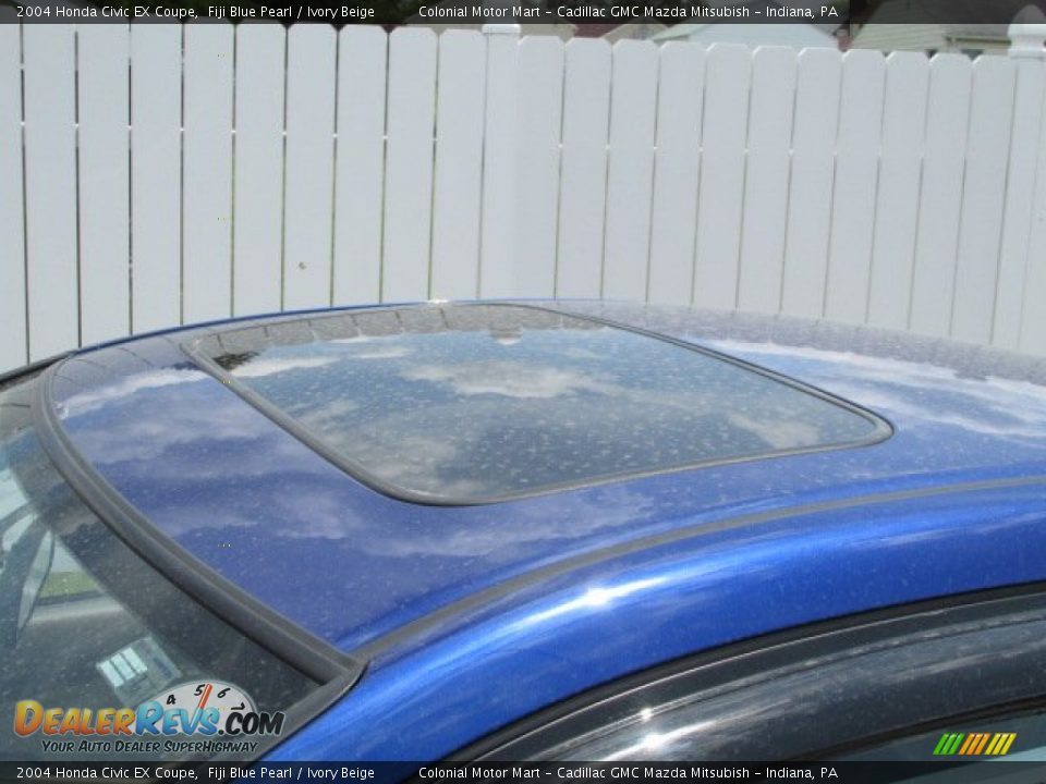 2004 Honda Civic EX Coupe Fiji Blue Pearl / Ivory Beige Photo #4