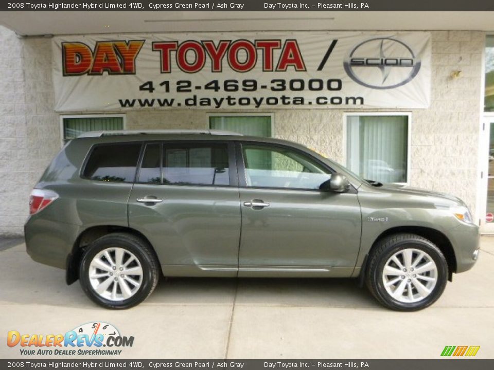 2008 Toyota Highlander Hybrid Limited 4WD Cypress Green Pearl / Ash Gray Photo #1