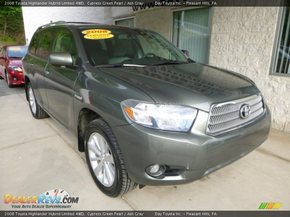2008 Toyota Highlander Hybrid Limited 4WD Cypress Green Pearl / Ash Gray Photo #7