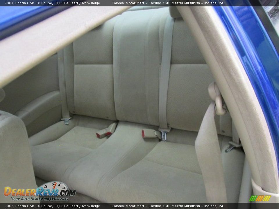 2004 Honda Civic EX Coupe Fiji Blue Pearl / Ivory Beige Photo #18