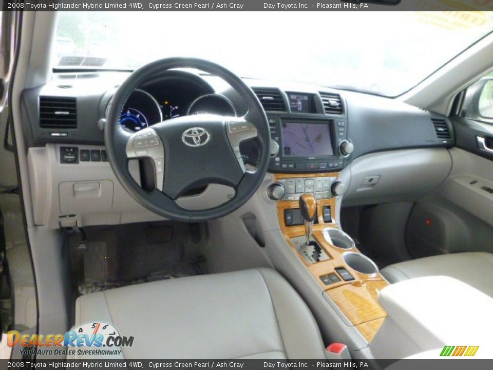 2008 Toyota Highlander Hybrid Limited 4WD Cypress Green Pearl / Ash Gray Photo #16