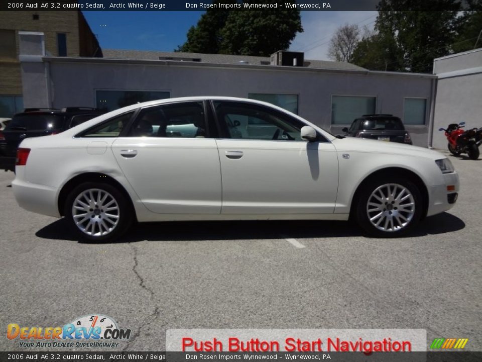 2006 Audi A6 3.2 quattro Sedan Arctic White / Beige Photo #2