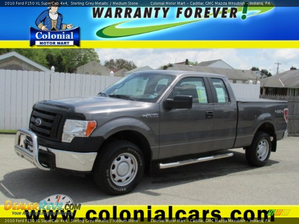 2010 Ford F150 XL SuperCab 4x4 Sterling Grey Metallic / Medium Stone Photo #1