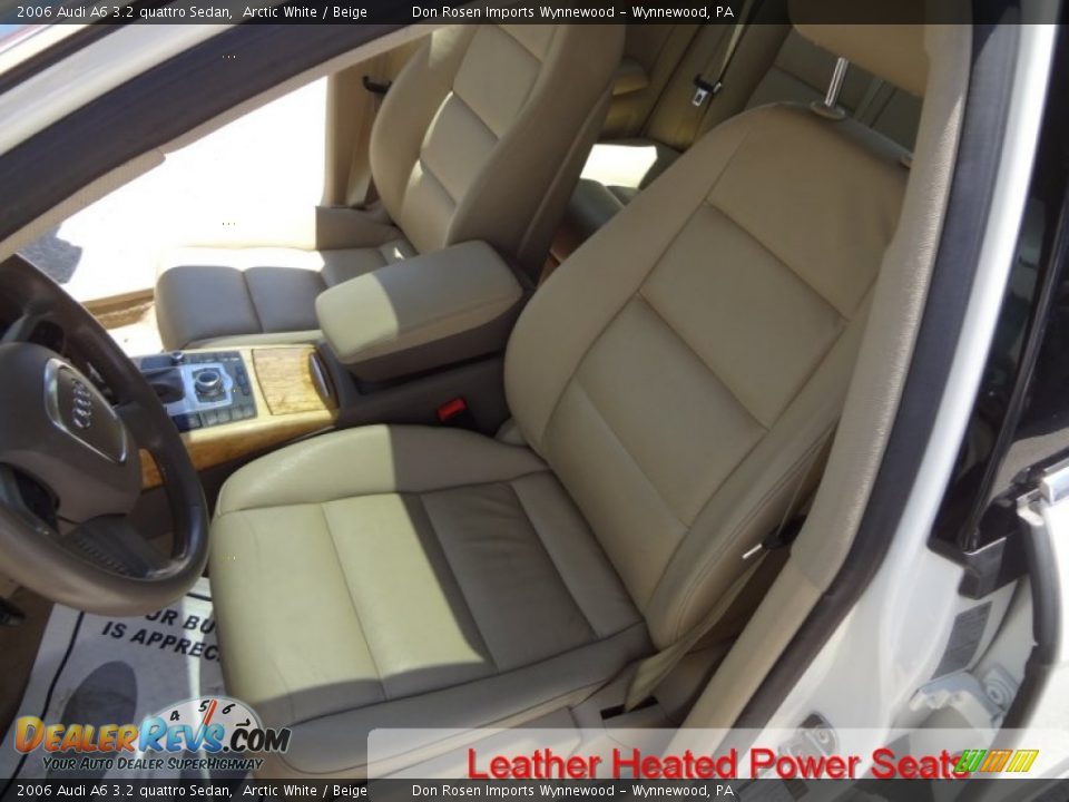 2006 Audi A6 3.2 quattro Sedan Arctic White / Beige Photo #5