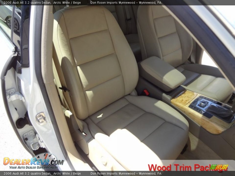 2006 Audi A6 3.2 quattro Sedan Arctic White / Beige Photo #6