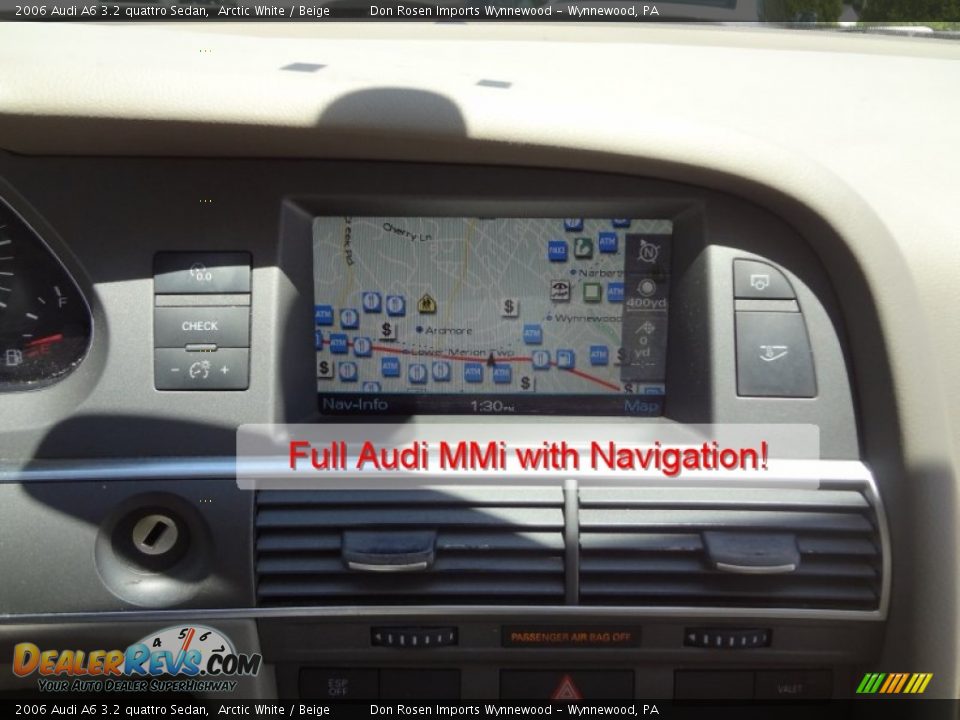 2006 Audi A6 3.2 quattro Sedan Arctic White / Beige Photo #7