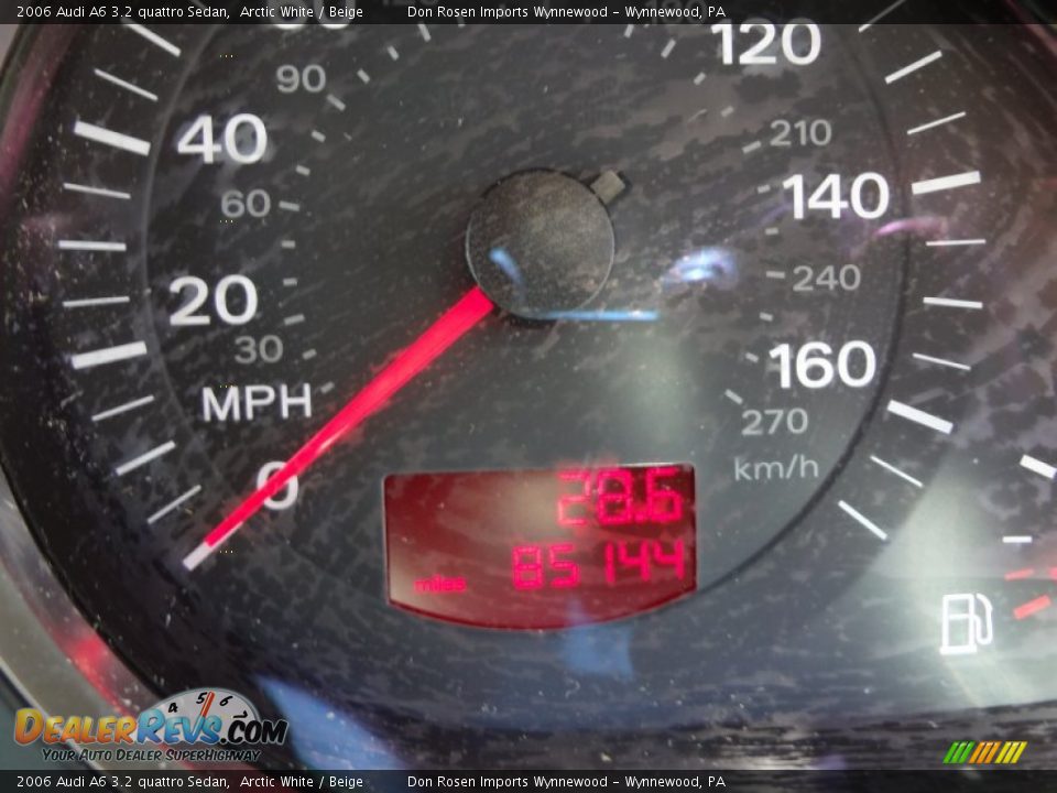 2006 Audi A6 3.2 quattro Sedan Arctic White / Beige Photo #16