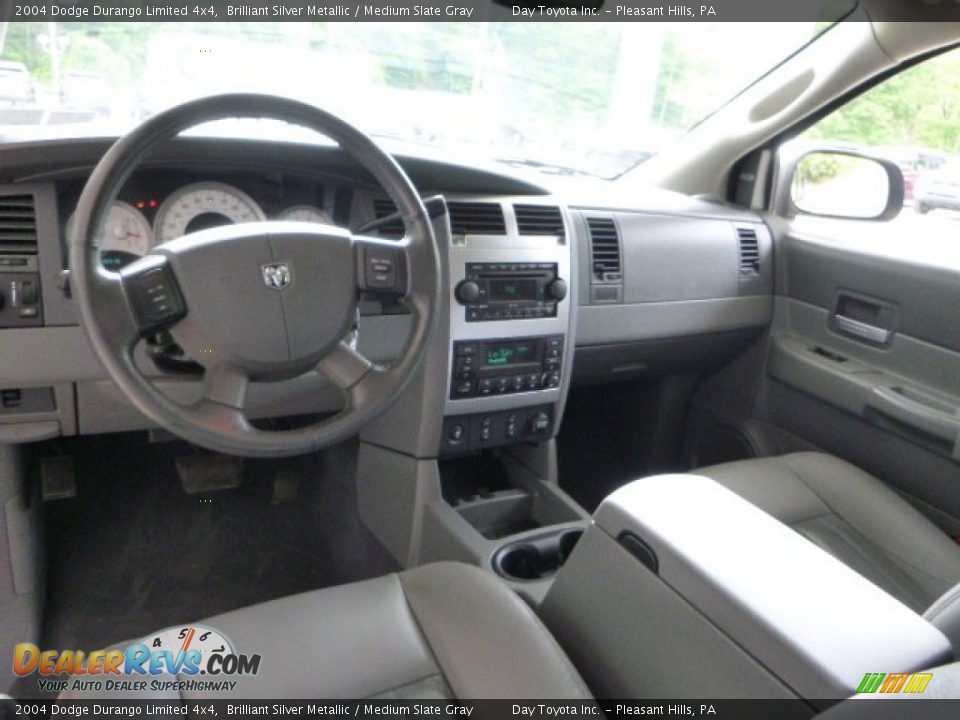 2004 Dodge Durango Limited 4x4 Brilliant Silver Metallic / Medium Slate Gray Photo #16