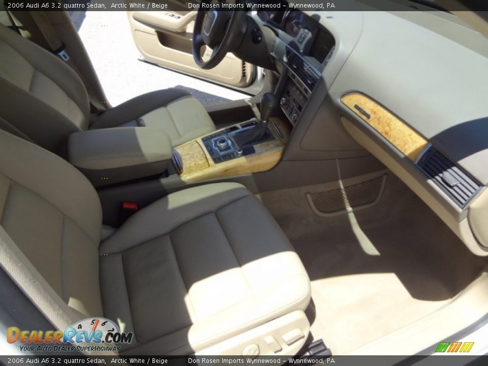 2006 Audi A6 3.2 quattro Sedan Arctic White / Beige Photo #18