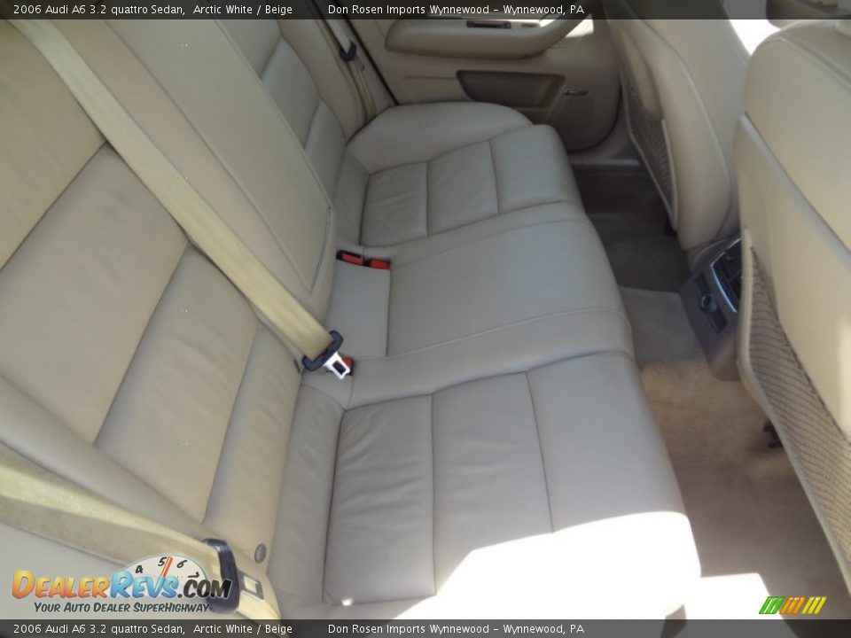 2006 Audi A6 3.2 quattro Sedan Arctic White / Beige Photo #19