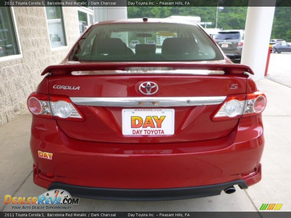 2011 Toyota Corolla S Barcelona Red Metallic / Dark Charcoal Photo #3