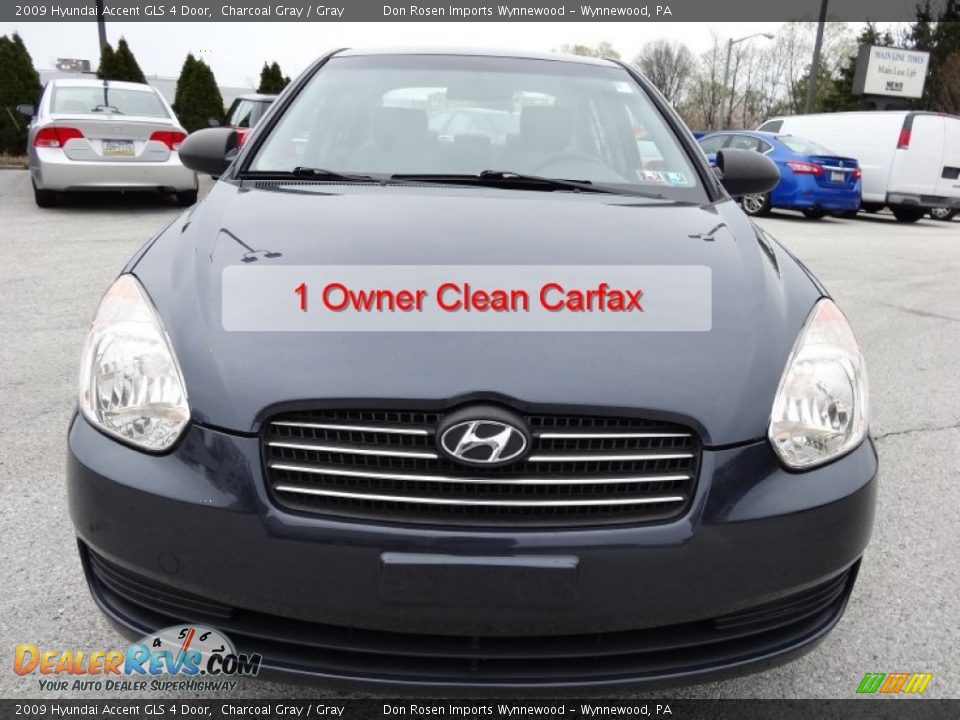 2009 Hyundai Accent GLS 4 Door Charcoal Gray / Gray Photo #3